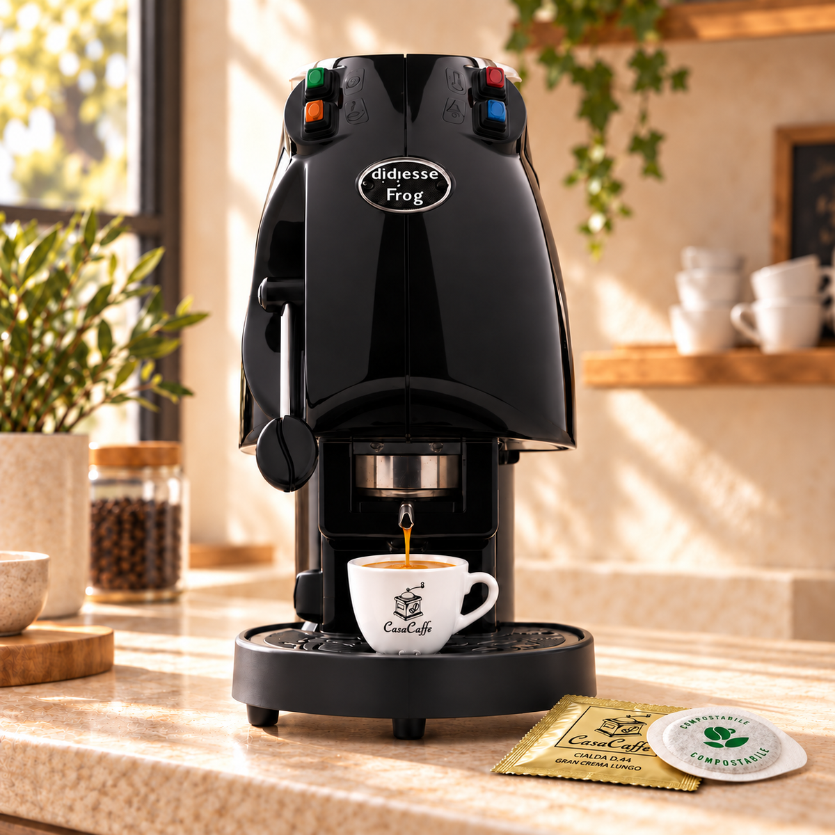 Didiesse Frog Schwarz - Kaffeemaschine für Pads E.S.E