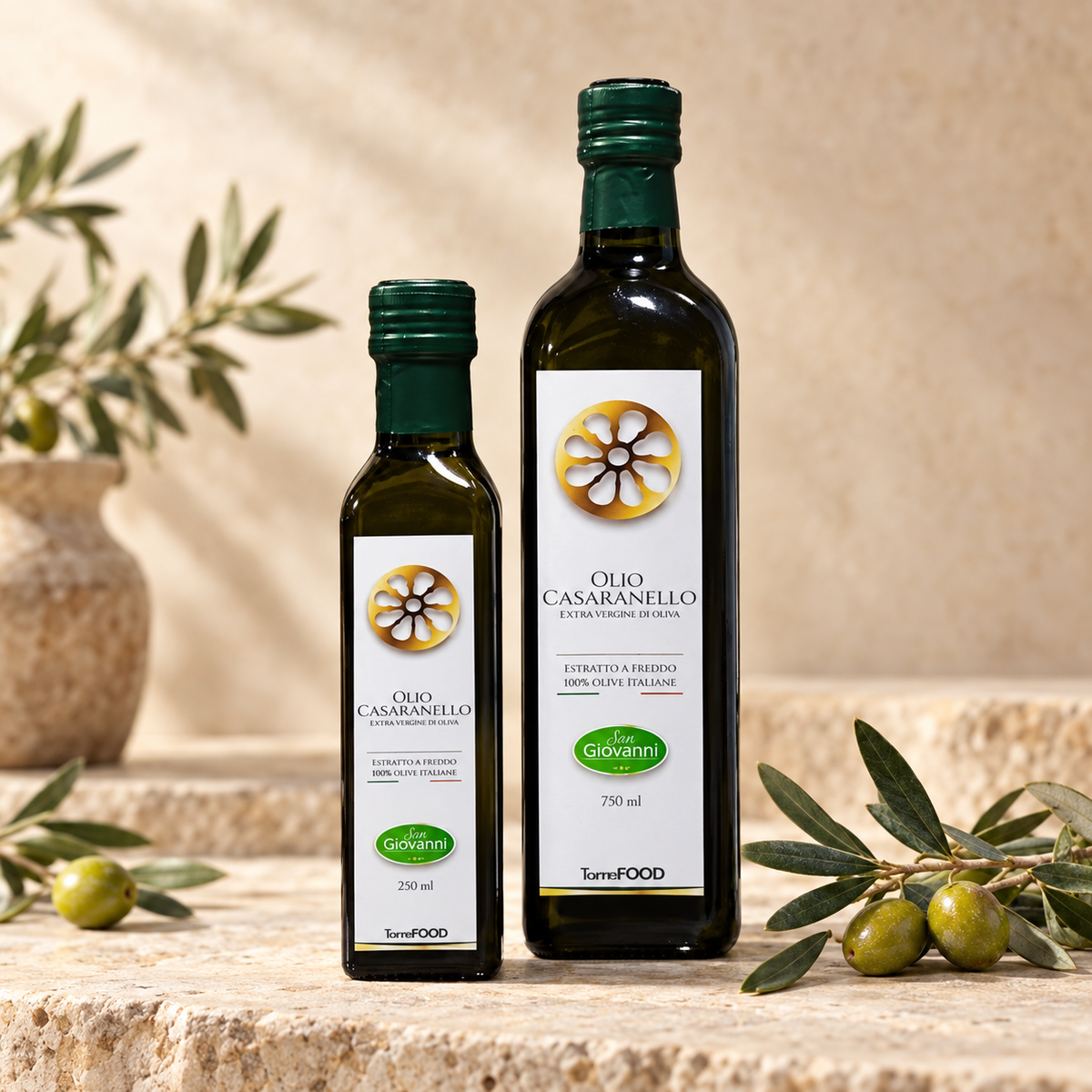 Olio Extra Vergine di Oliva in Glasflasche - Casaranello