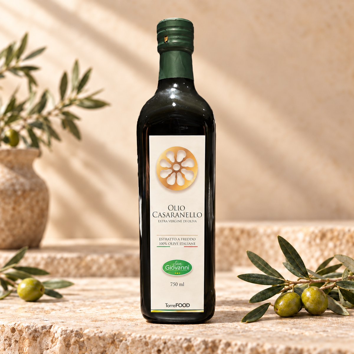 Olio Extra Vergine di Oliva in Glasflasche - Casaranello