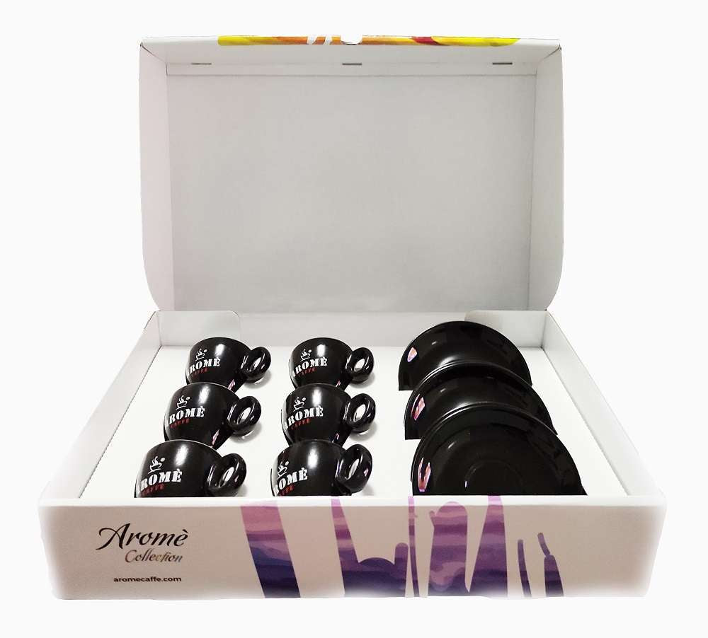 Aromè Geschenks Box Espresso Tassen - 6er Set