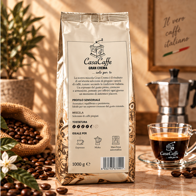 CasaCaffe - Hausmischung Gran Crema Bohnen 1Kg