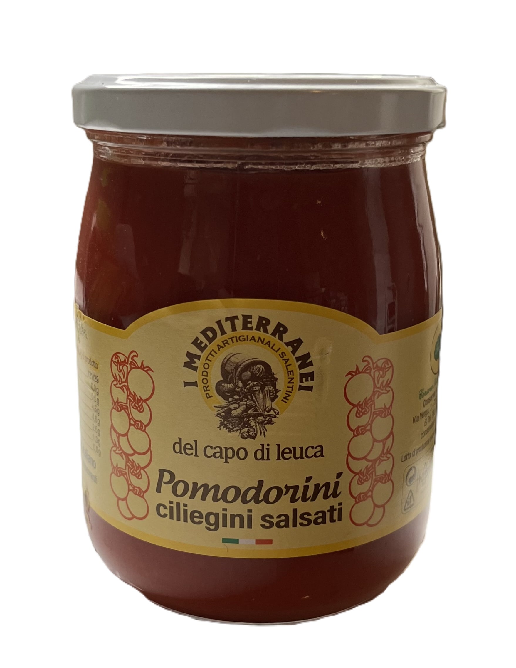 Pomodorini Ciliegini Salsati 540gr - I Mediterraneo