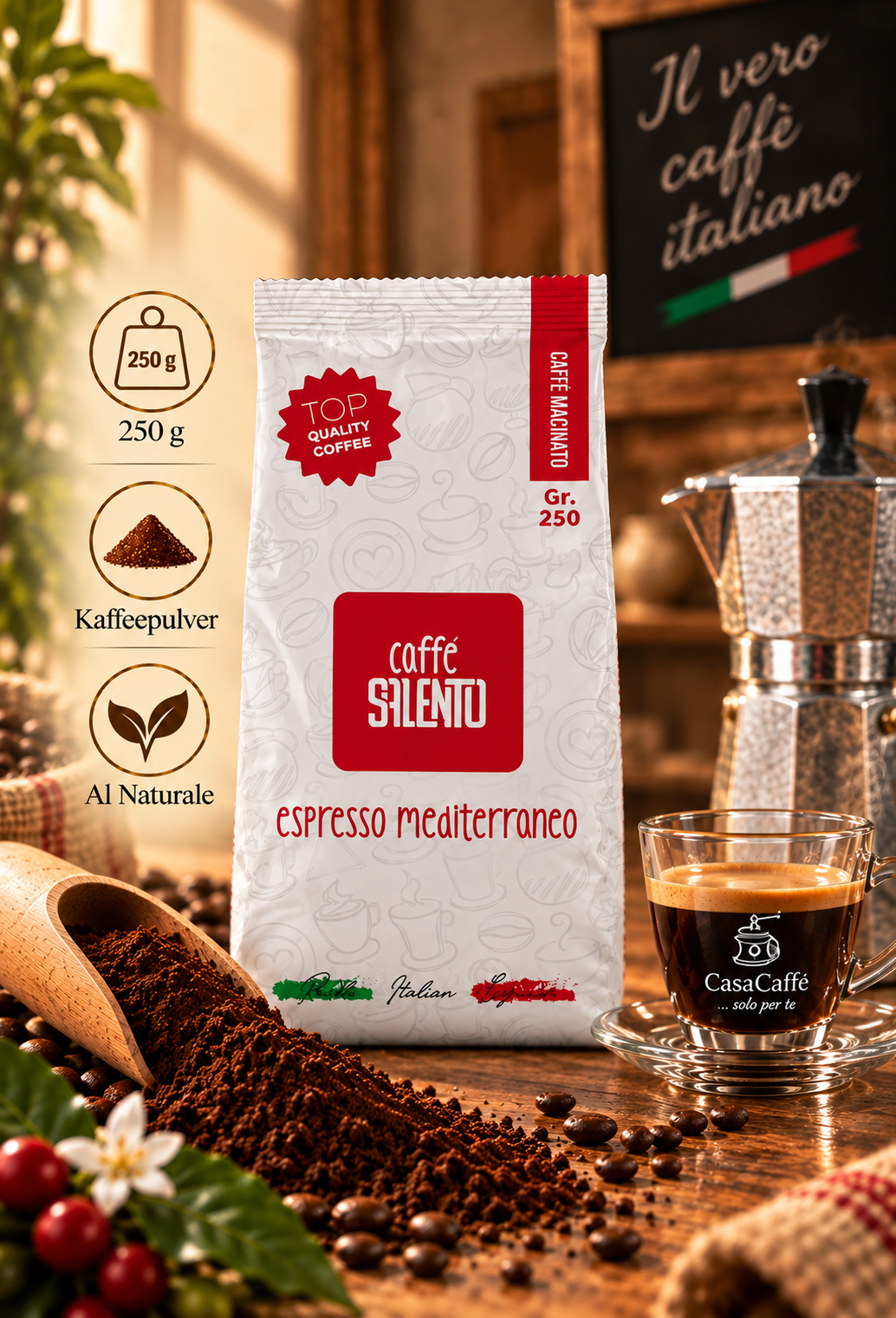 Caffè Salento Espresso Mediterraneo - Gemahlen 250gr