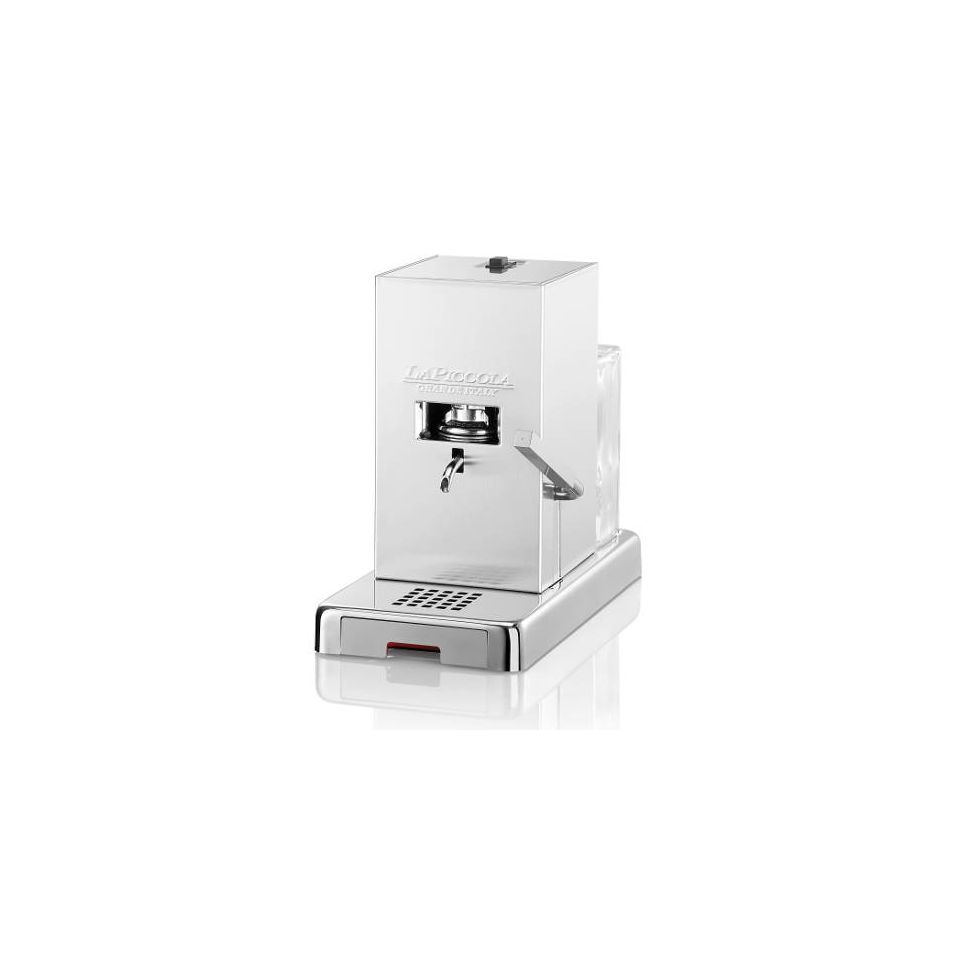 La Piccola Silber-Matt - Kaffeemaschine für Pads E.S.E - inkl. Degu-Set