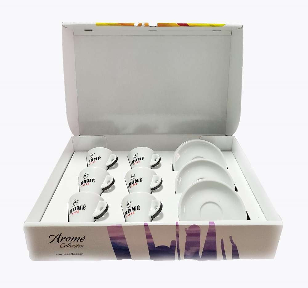Aromè Geschenks Box Espresso Tassen - 6er Set