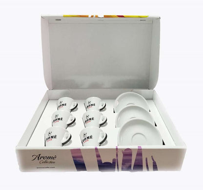 Aromè Geschenks Box Espresso Tassen - 6er Set