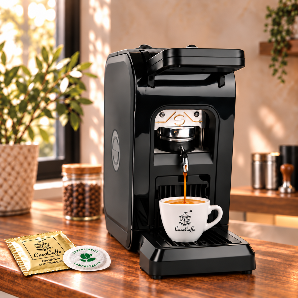 Spinel Ciao Schwarz - Kaffeemaschine für Pads E.S.E
