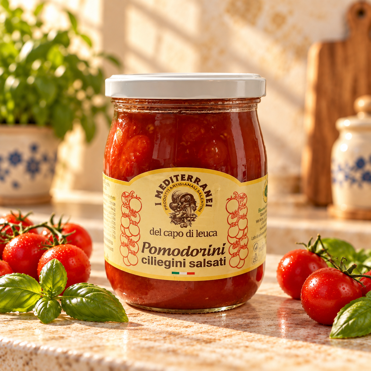 Pomodorini Ciliegini Salsati 540gr - I Mediterraneo