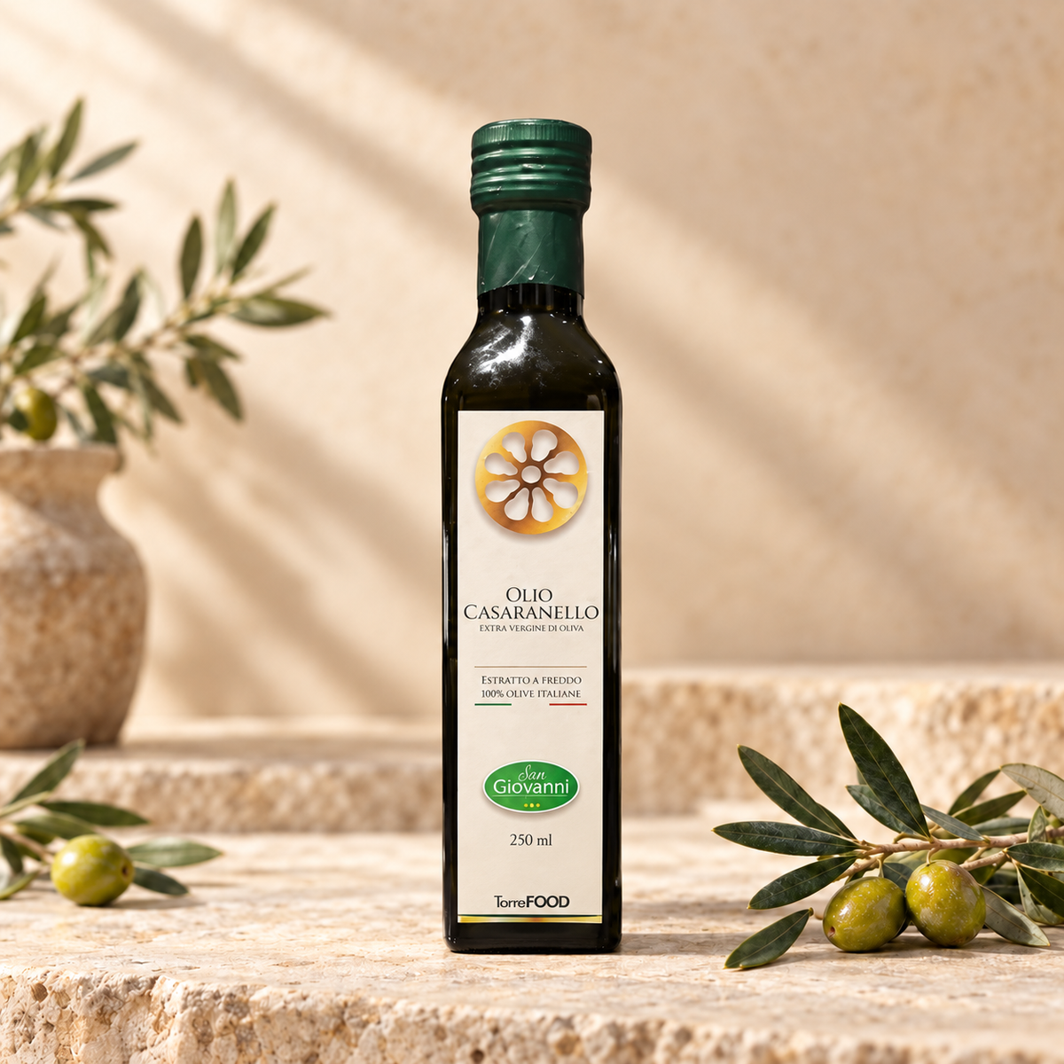 Olio Extra Vergine di Oliva in Glasflasche - Casaranello